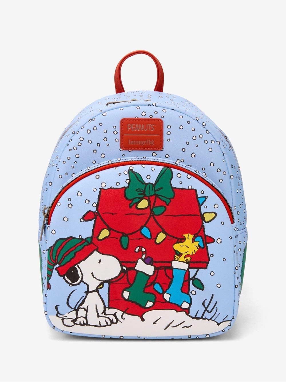 Loungefly Peanuts Snoopy & Woodstock Snow Christmas Mini Backpack